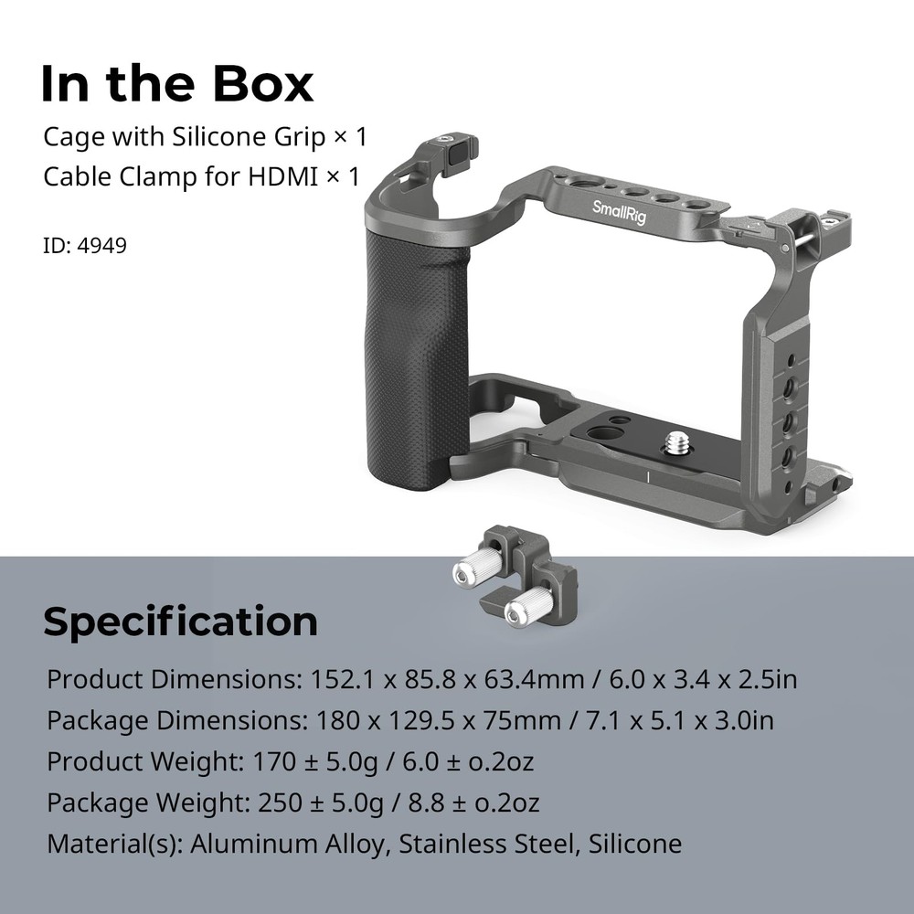 ZV-E10 II HawkLock Quick Release Cage Kit for Sony ZV-E10 II with Cable Clamp...