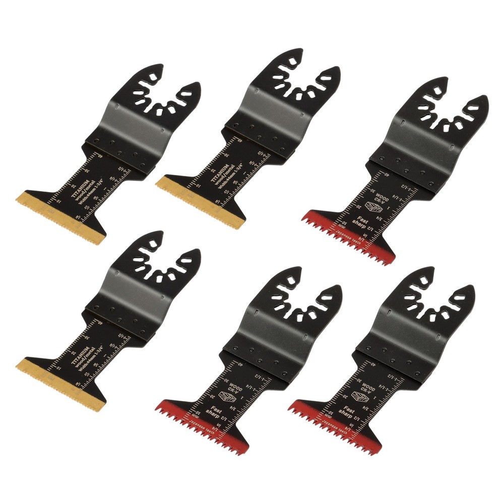 35PCS Multitool Blades 7 Type Titanium & HCS Oscillating Tool Blades Combination