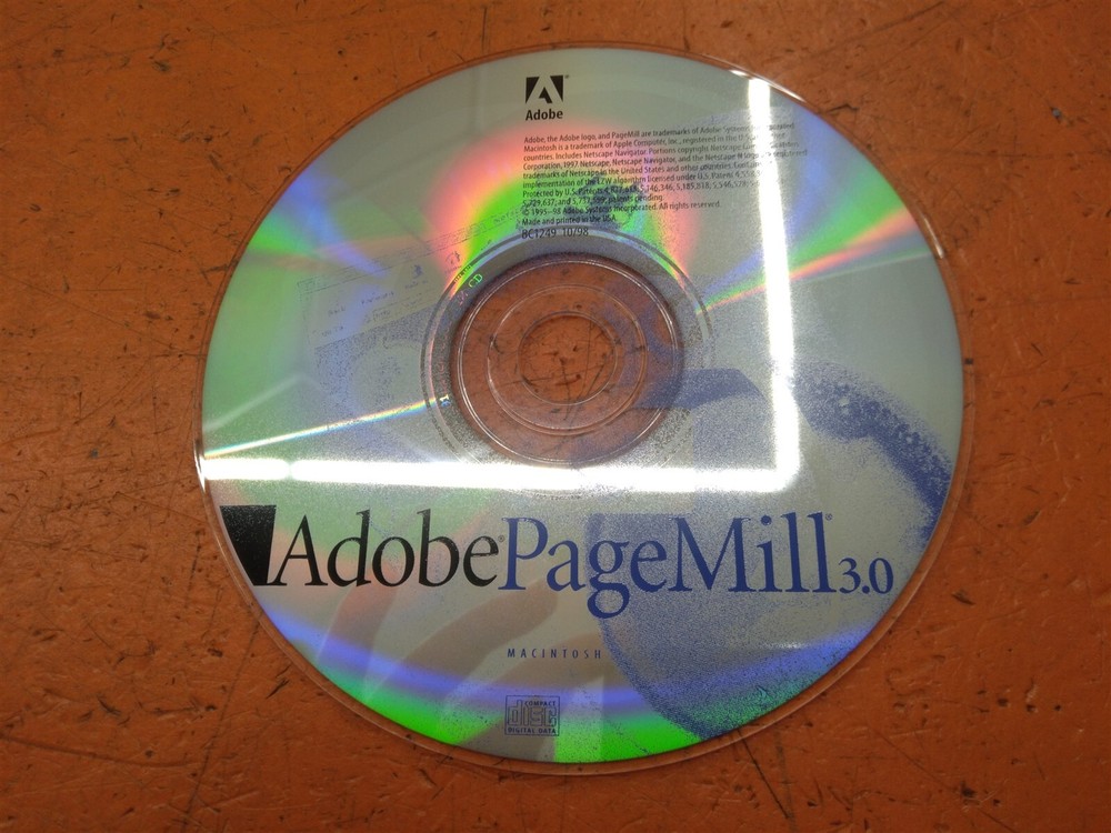 ⭐️⭐️⭐️⭐️⭐️ PC Software CD Disc Adobe PageMill 3.0 1995-98