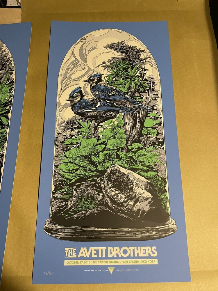 The Avett Brothers Capitol Theatre NY 2018 3 Poster Set Ken Taylor AE Matching #