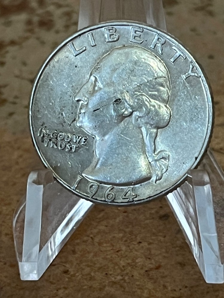 1964 D   Washington quarter  90% silver    # HB149