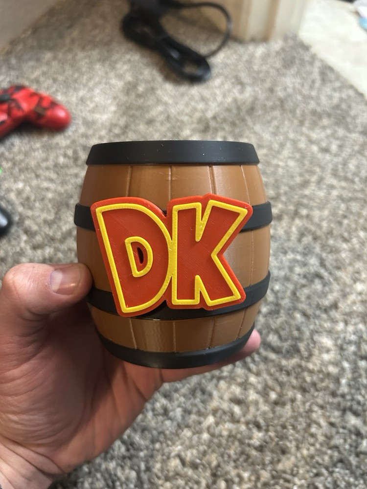 Donkey Kong Barrel With Removable Lid 3D Print