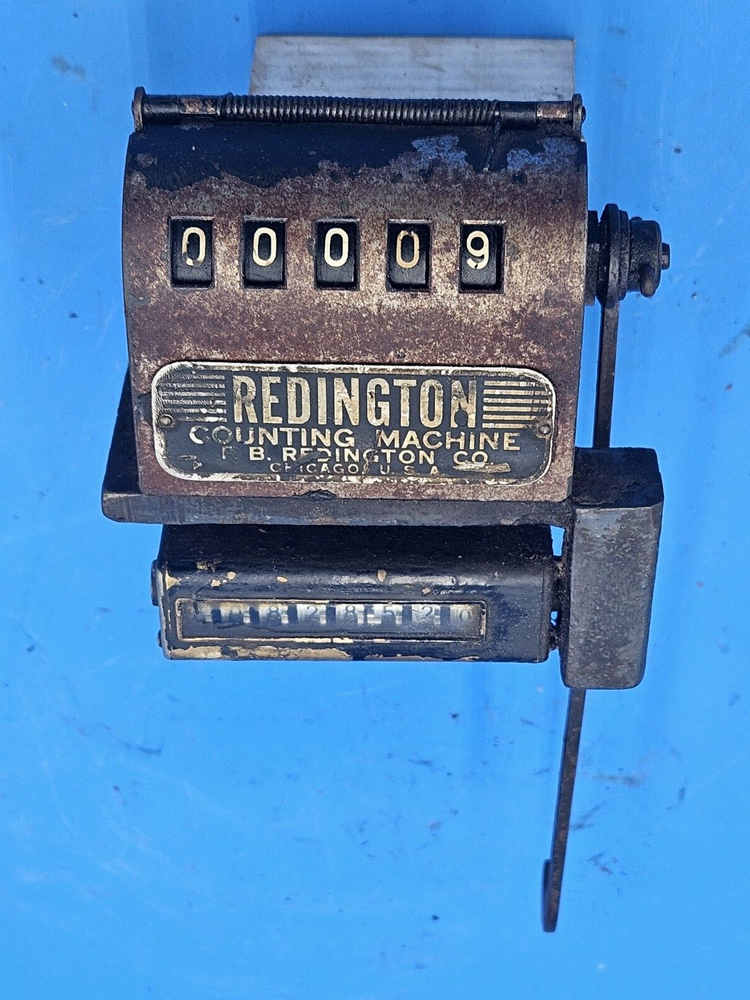 Antique REDINGTON 5-digit + 8-digit all time Mechanical counting machine