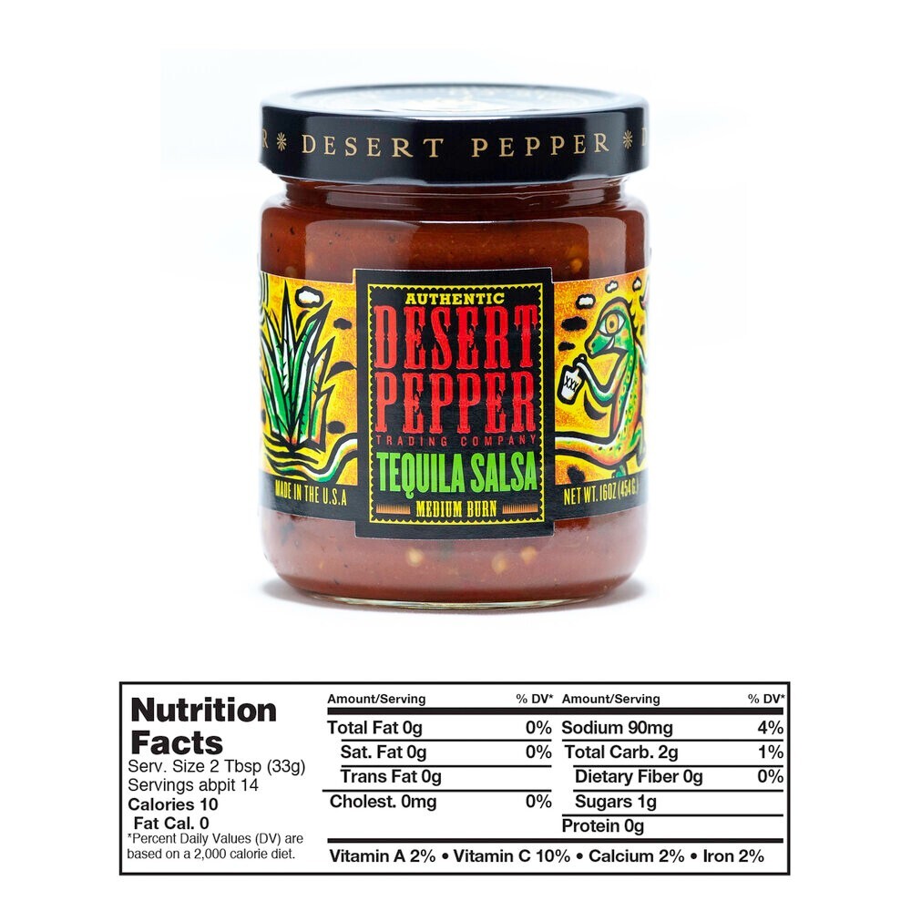 Desert Pepper Tequila Salsa - Medium - 16 oz