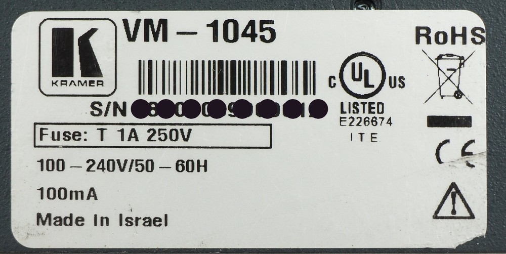 Kramer VM-1045 Video Component Distributor