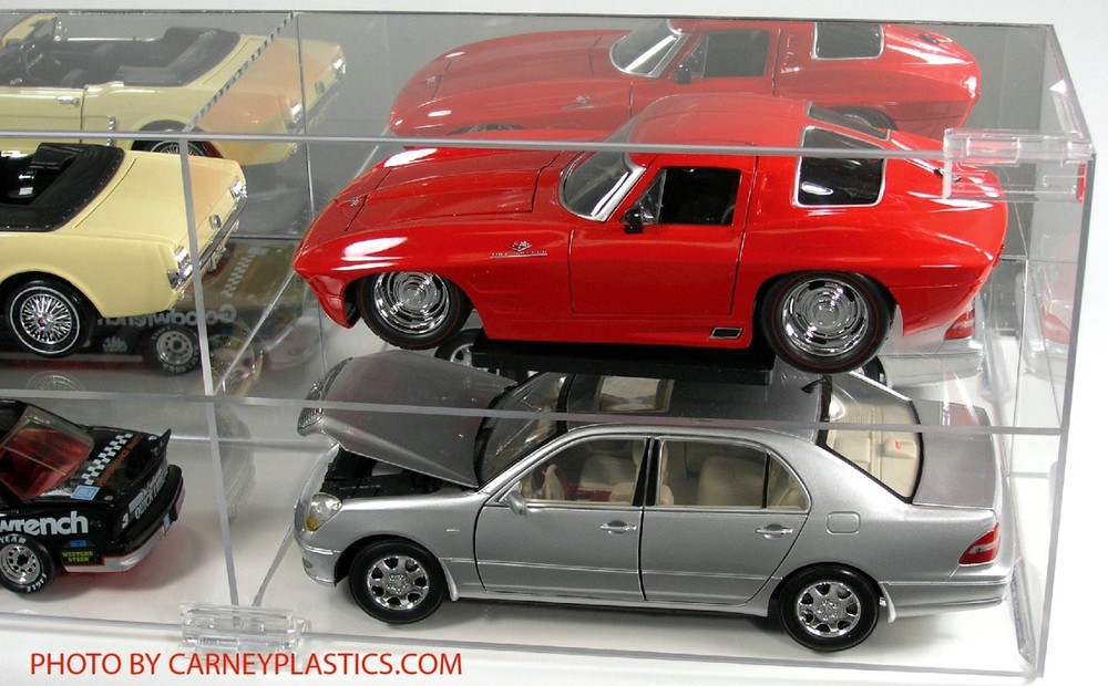 Model Diecast Display Case 1/18th Scale 4 car Horizontal