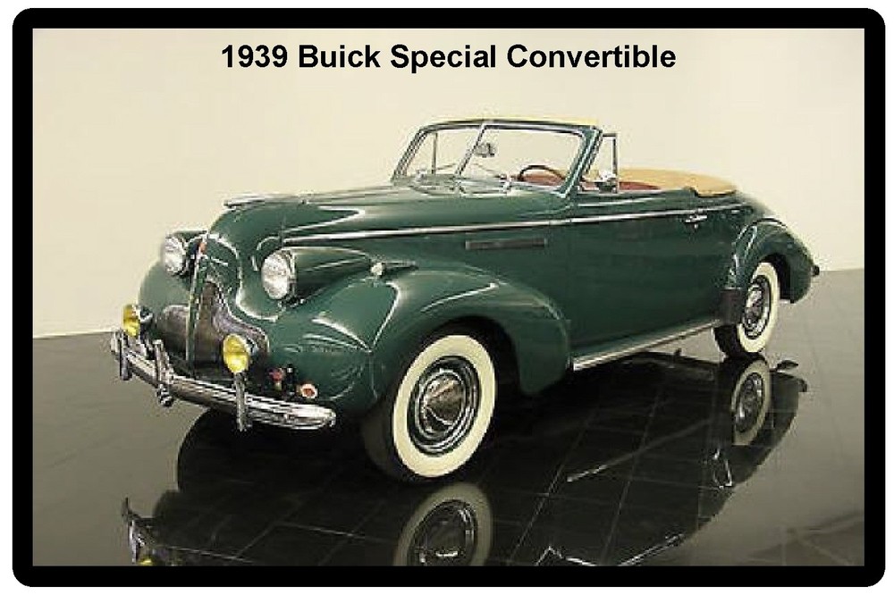 1939 Buick Special Convertible Refrigerator Magnet
