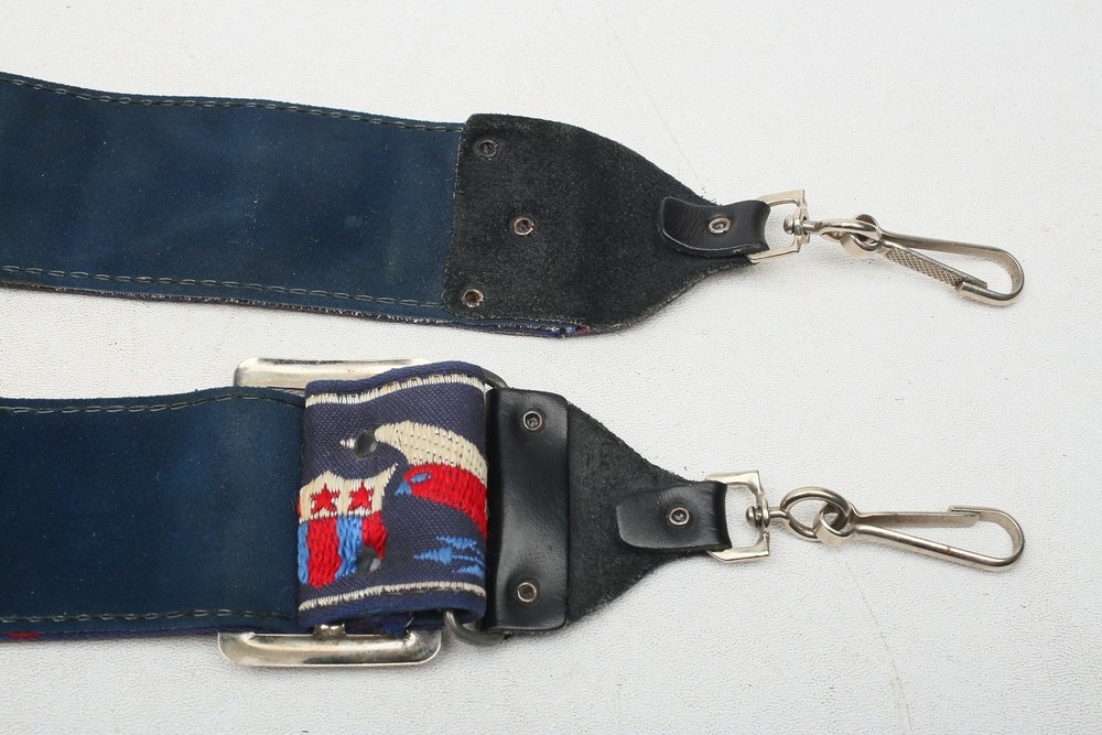 RETRO camera shoulder Strap Eagle Shield Red/White/Blue * Hippie Type+ Patriotic