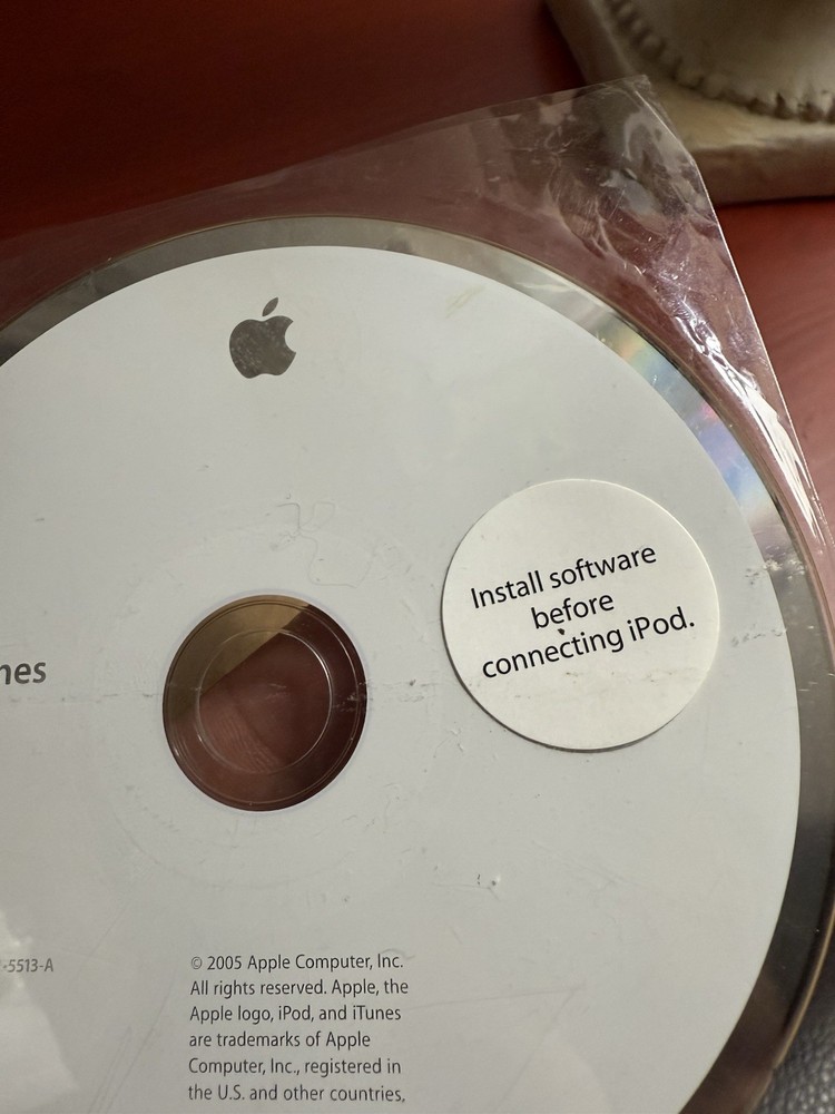 Apple iPod + iTunes Software Installation Disc CD-ROM
