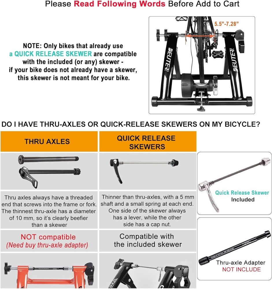 Indoor Cycling Trainer with Front Wheel Riser Block for Stable Ride Experience
