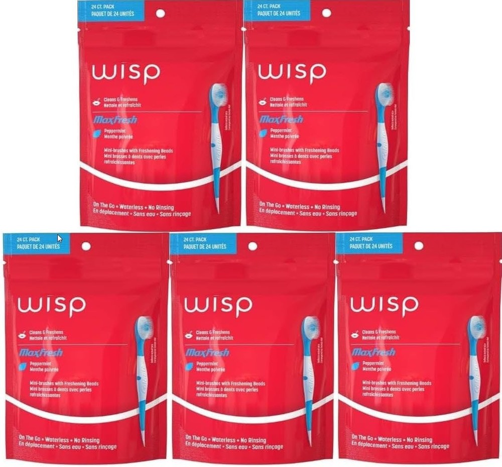 Coate Max Fresh Wisp Disposable Mini Toothbrush, Peppermint