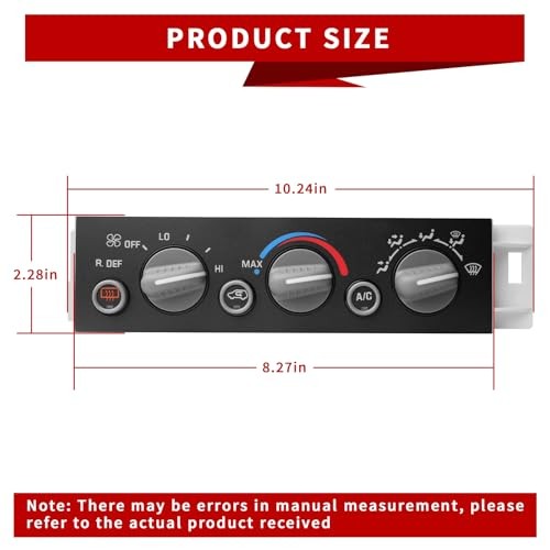 A/C Heater Climate Control Module with Rear Window Defogger Switch 599-006