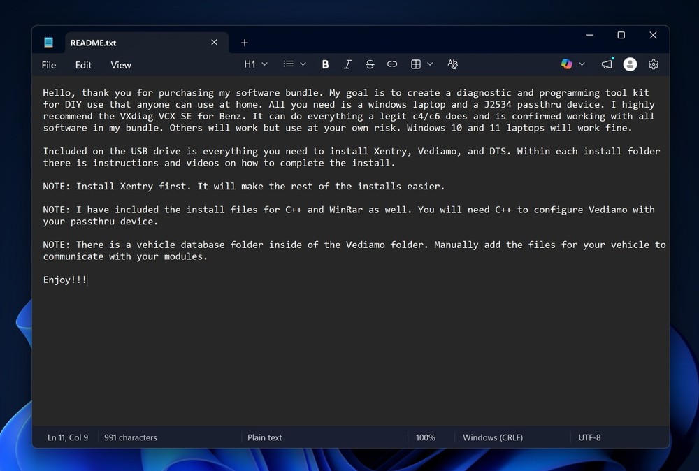 Mercedes-Benz Xentry Diagnostic And Programming Software Tool Kit