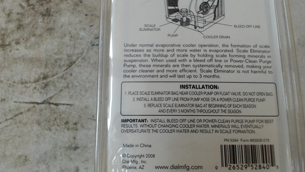 Dial Cooler Parts 5284 Scale Eliminator