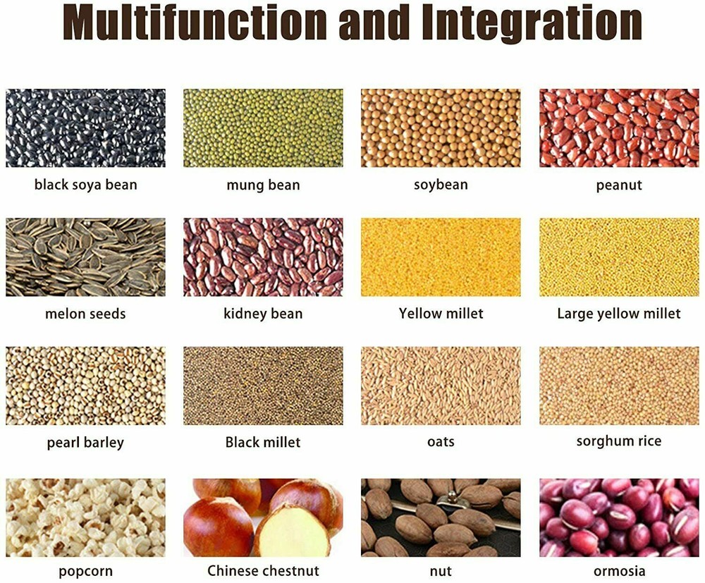 110V Home Coffee Bean Roasting Roller Machine 750g Automatic Electric Baker US