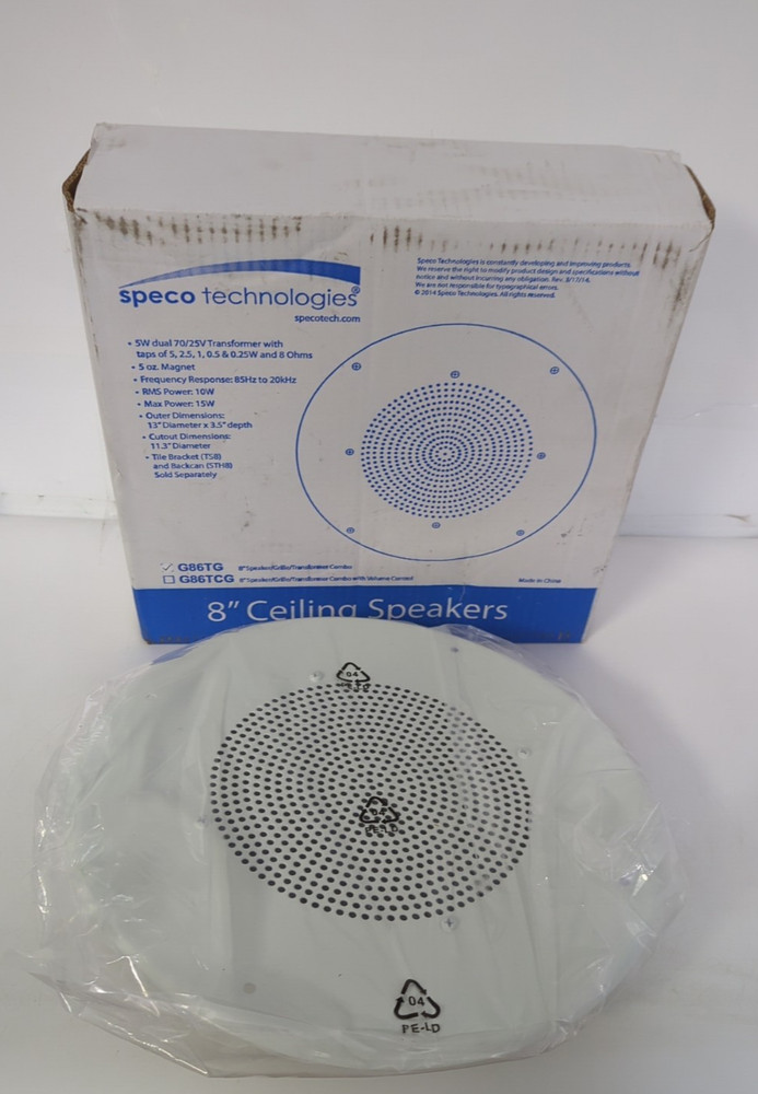 SPECO TECHNOLOGIES G86TG DUAL CONE 8 INCH - FULLY FUNCTIONAL