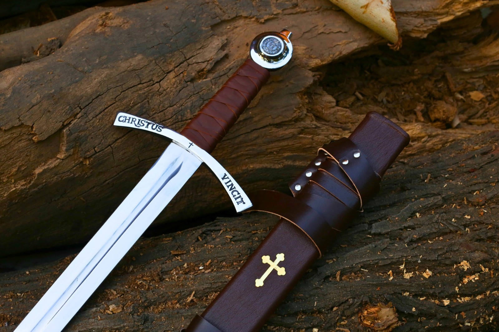 38" Knights Templar Sword Medieval Crusader Replica w/ Scabbard