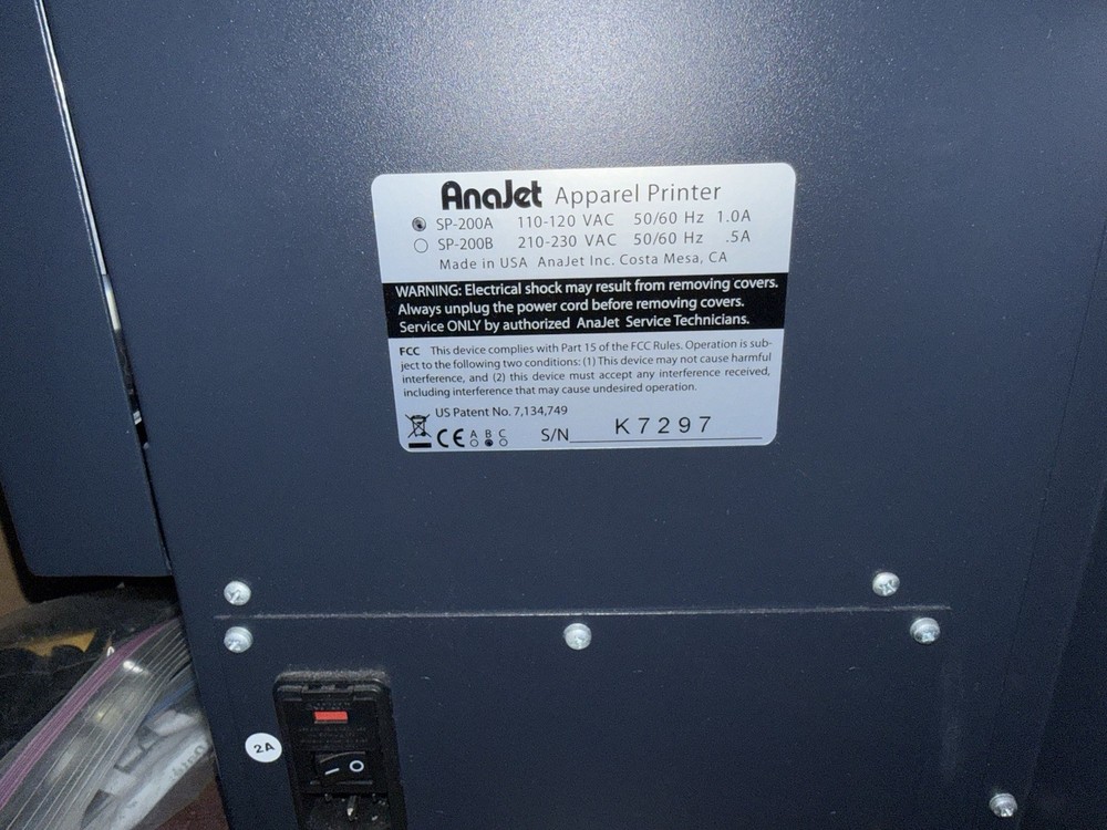 Anajet Sprint DTG Apparel Shirt Printer Model SP-200A