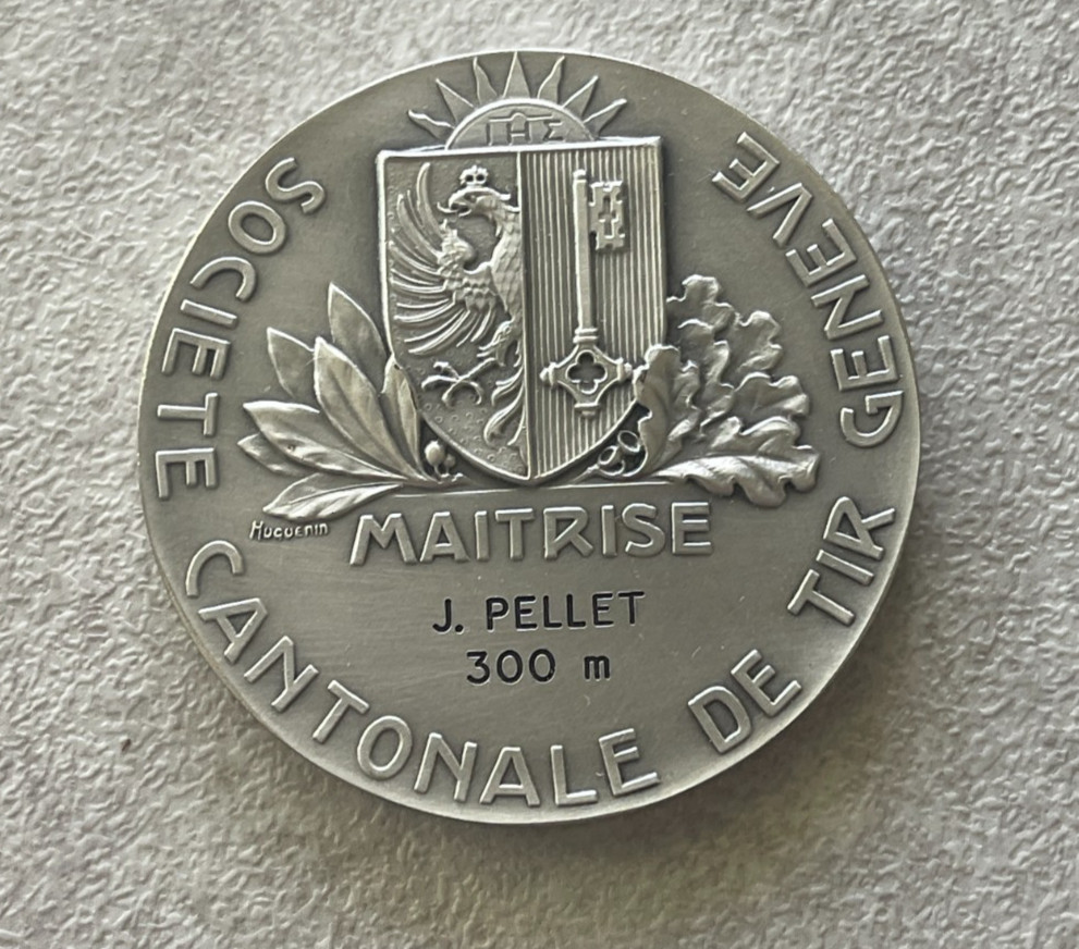 (ND) Geneva Geneve Silvered Bronze Swiss Shooting Medal R-776var. L2