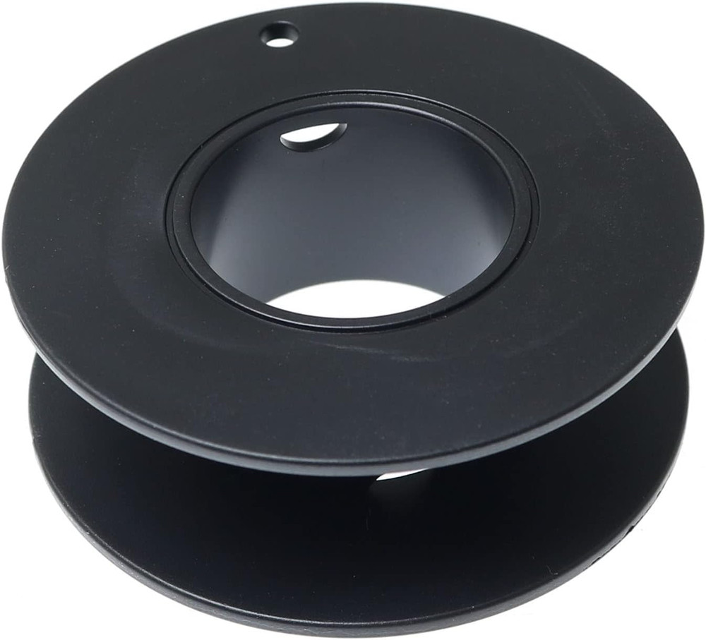 Plastic Spool 8Pcs 55Mm Black Bobbin Empty Spools for Embroidery Thread, Yarn,