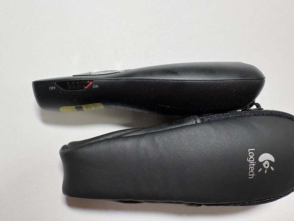 Logitech R400 Wireless Presenter Laser Pointer Remote USB Receiver Black Tested