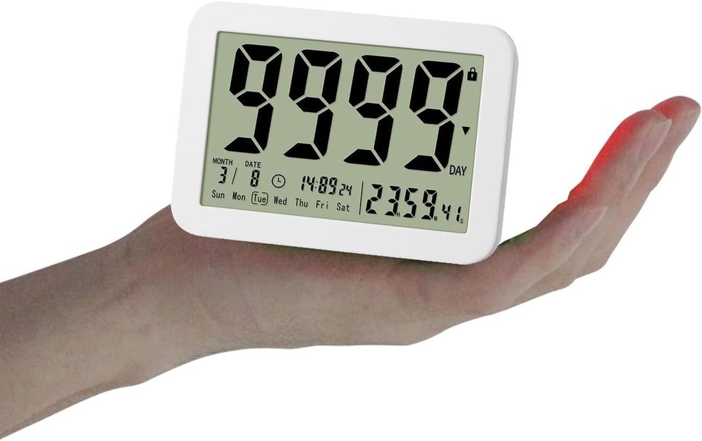 LUCKY TIME 9999 Days Digital Countdown Clock, Large Display LCD Timer & Real-...