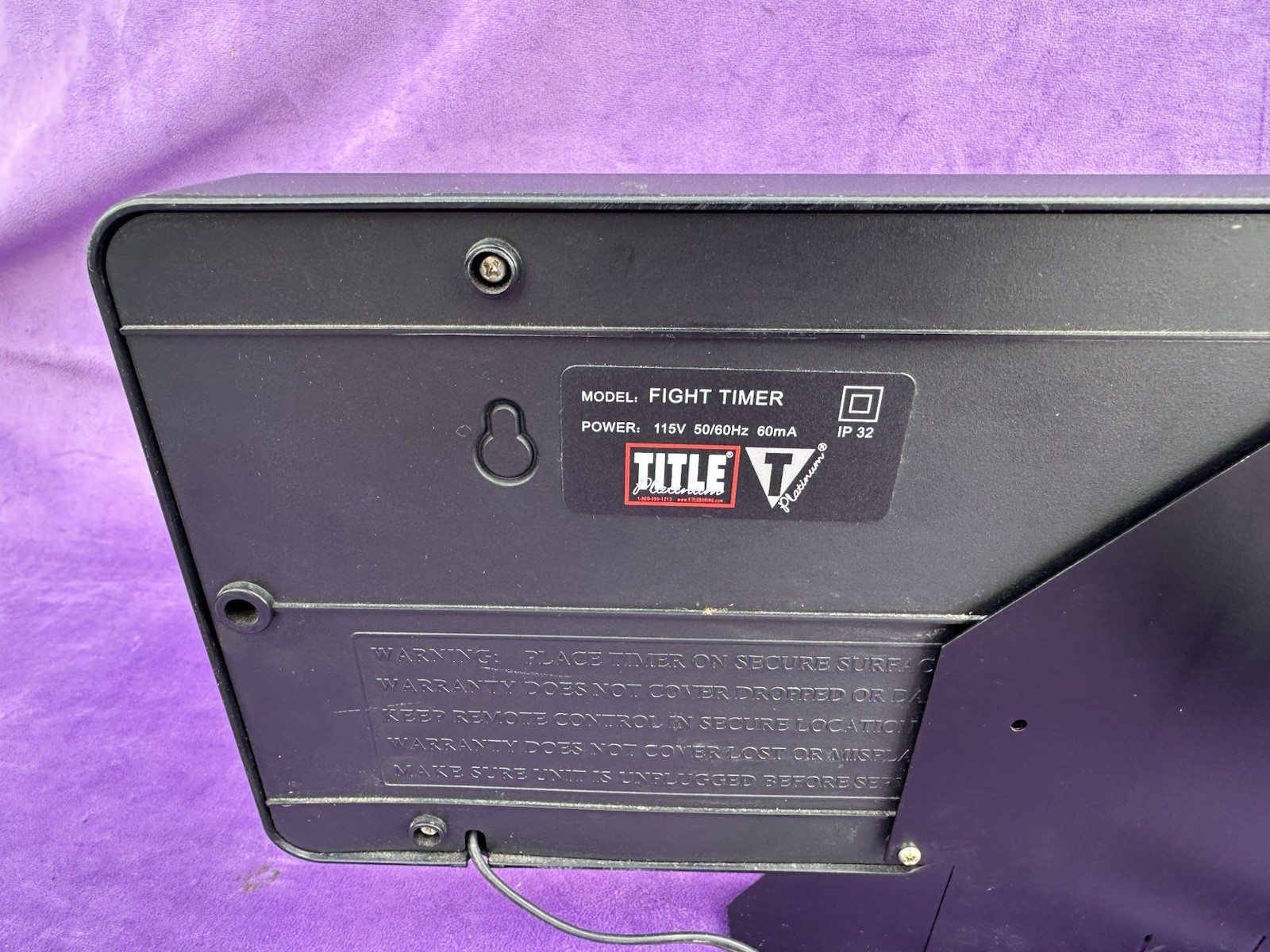 Title Boxing Platinum Professional Fight & Gym Timer w/Remote