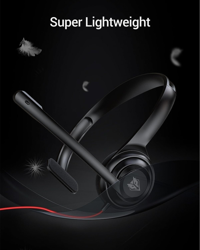 HW02 USB Headset with Microphone Noise Cancelling & in-line Control