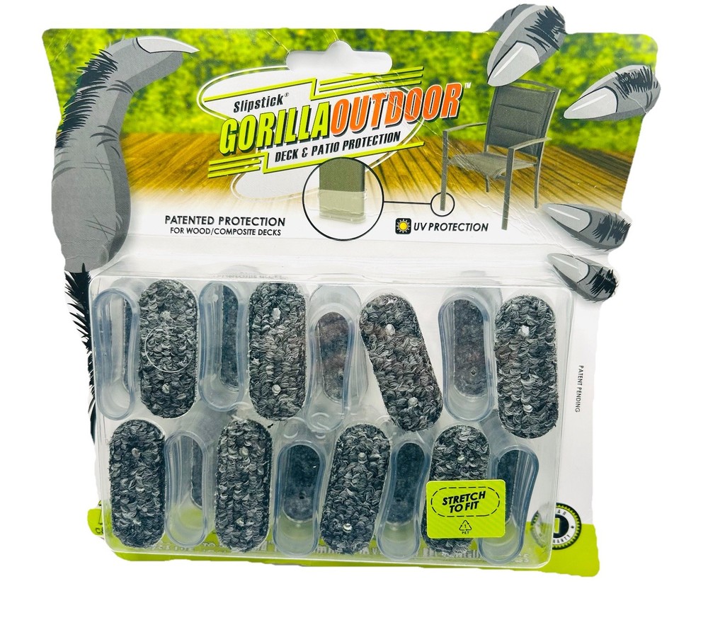 Slipstick Gorilla Deck & Patio Rectangular Leg Protection (16 Pack) H5002