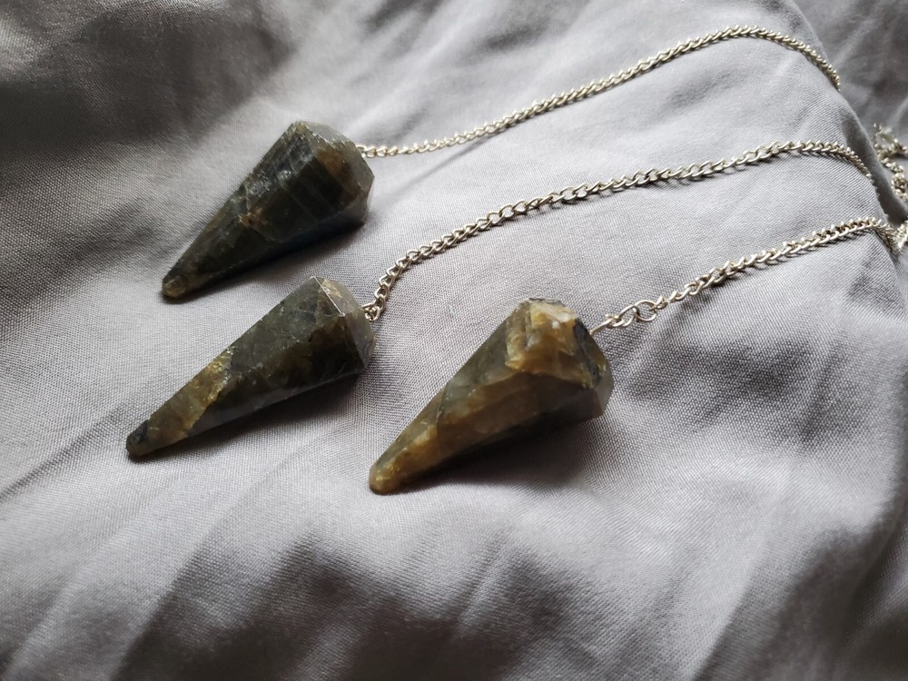Labradorite Crystal Pendulum Healing Gemstone