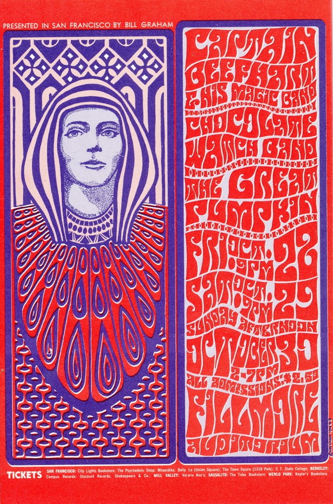 MINT Captain Beefheart Chocolate Watch Band 1966 BG 34 Fillmore Card