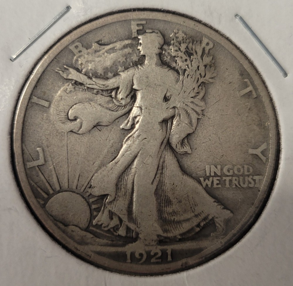 1921 Walking Liberty Half Dollar. Key Date.