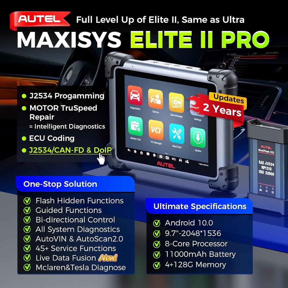Autel MaxiSys Elite II PRO ULTRA Auto Diagnostic Scanner Programming E~CU Coding