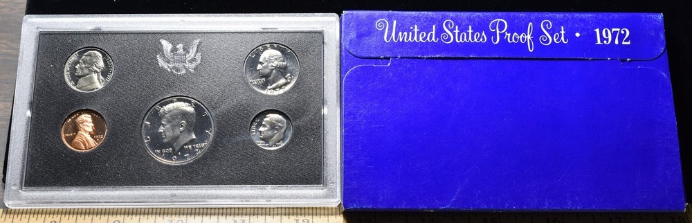 1972-S U.S. Mint Proof Set 5 Coins - Pristine Hand Picked Set