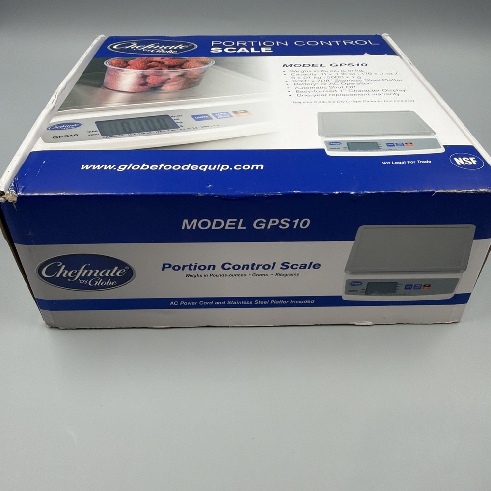 NEW - Globe GPS10 Digital Portion Control Scale with LCD Digital Display