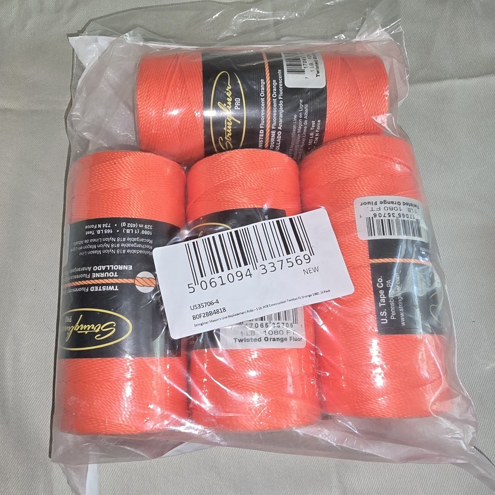 Stringliner 35706 Mason’s Line Replacement Rolls – 1 Lb. #18 Construction...