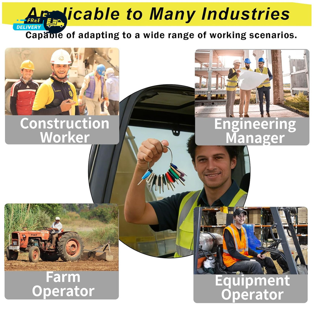 42Heavy Equipment Keys Master Set Construction Machine Operator Ignition Key Set