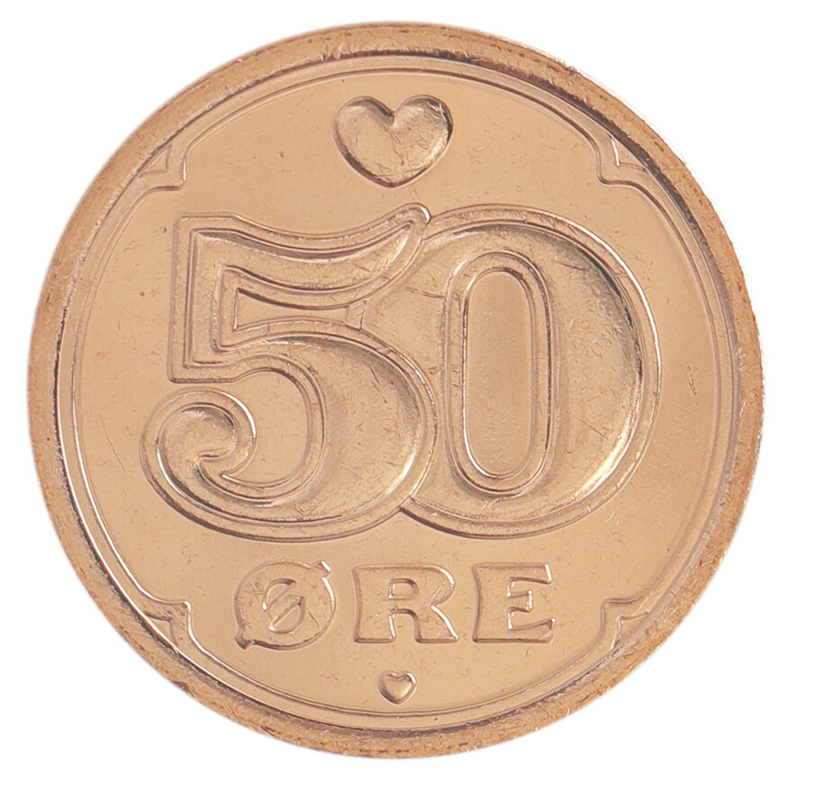 Denmark 50 Ore, 2020, KM #866, Mint