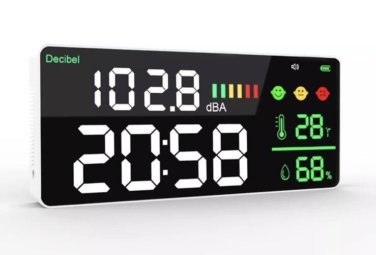 Digital Sound level meter Wall Mounted Or Desk Mounted Led Screen
