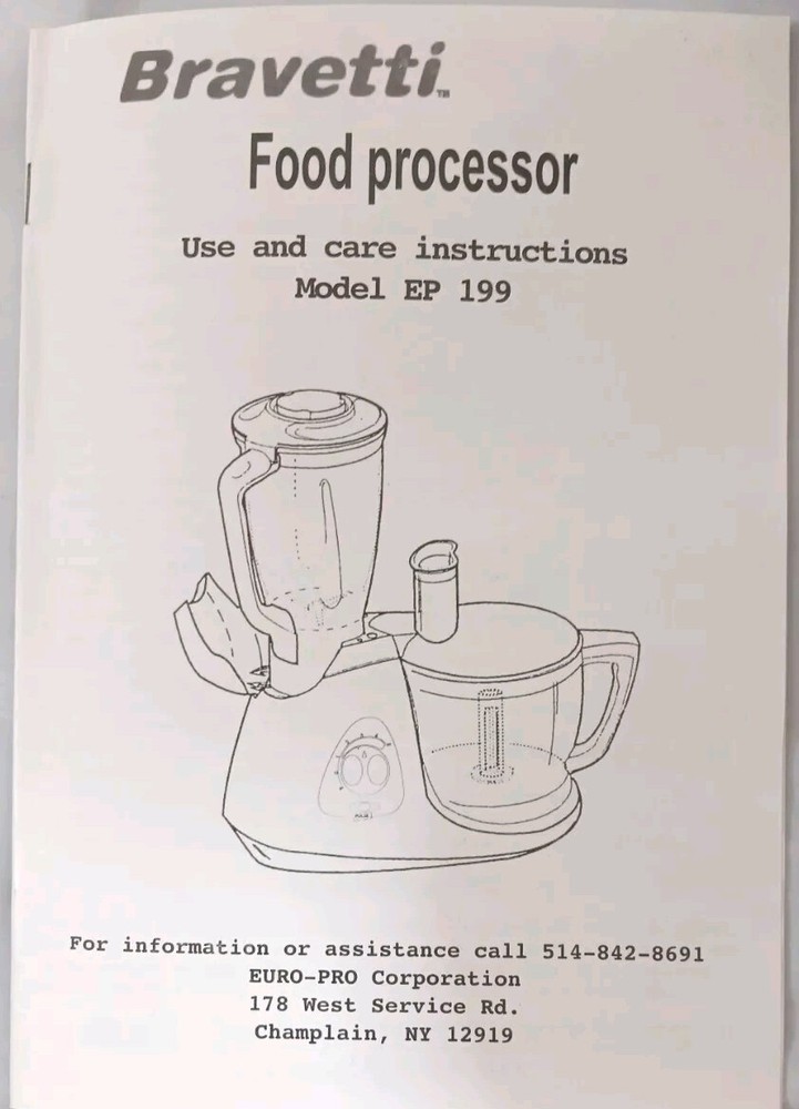 Bravetti Model: EP 199 FOOD PROCESSOR - NEW !