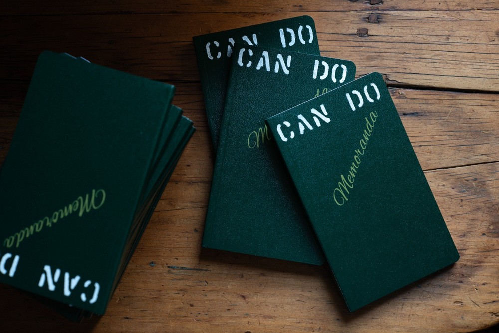 3 Pack Custom Hand Stenciled  "Can Do" Memoranda Field Notebook Notes Made USA
