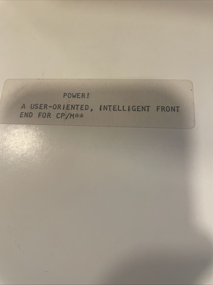 Digital Research CP/M 2.2 Operating System Manual User Reference 1983