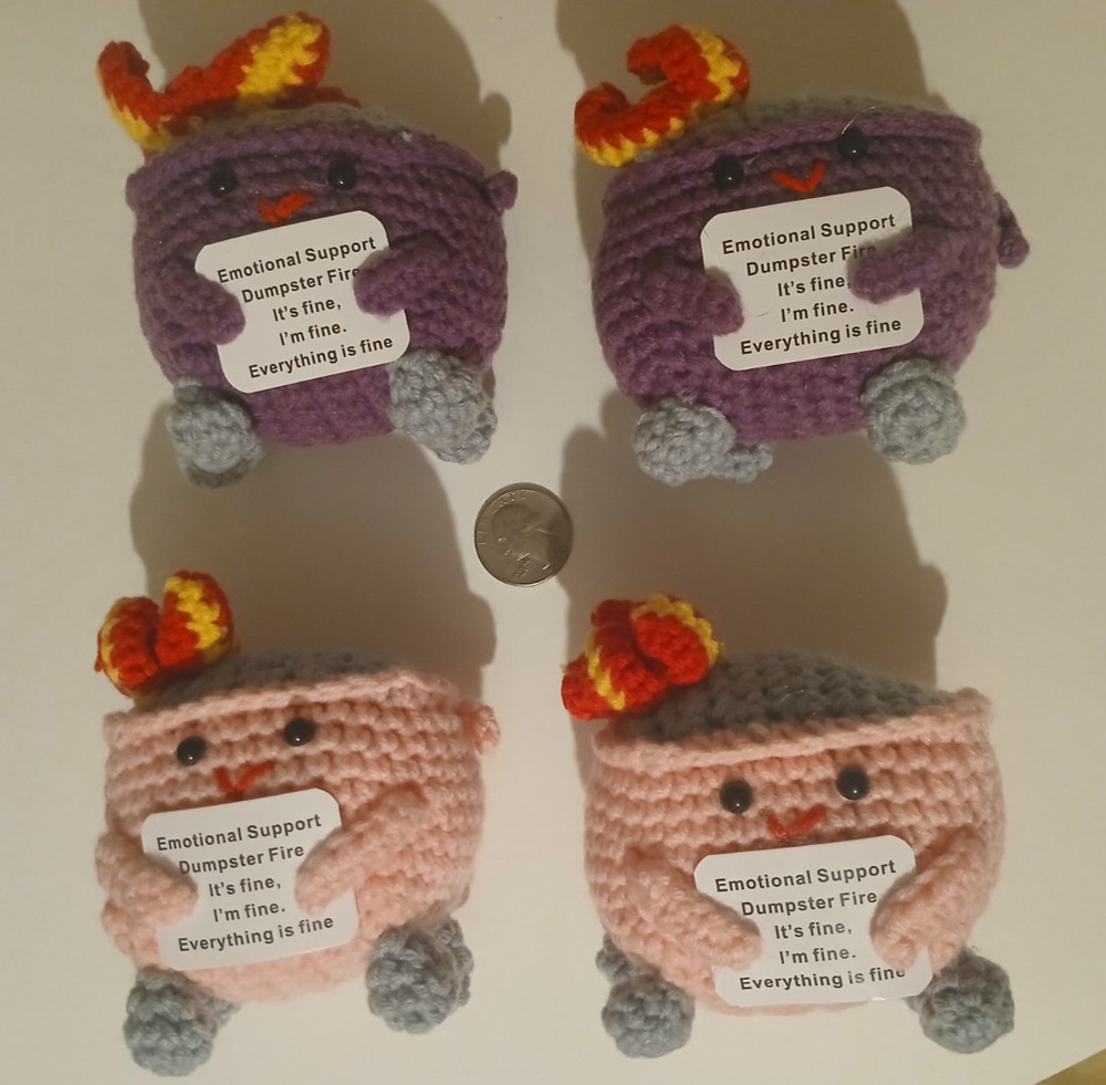 Emotional support crochet dumpsters