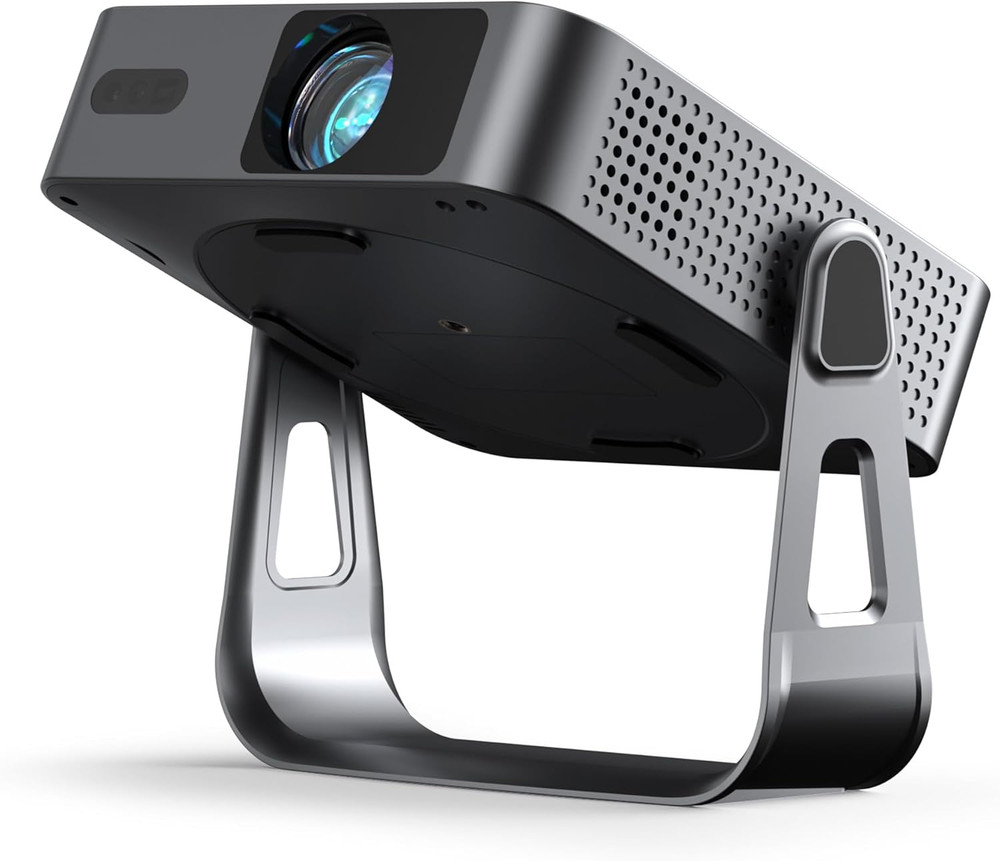【Officially-Licensed APP & Native 1080P】 Thinnest 1.81" Smart Mini Projector wit