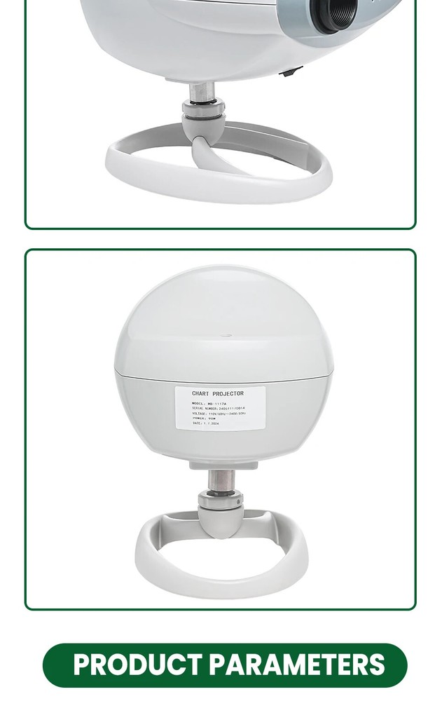 Automated Vision Chart Projector with LED Light Source for Eye Examinations