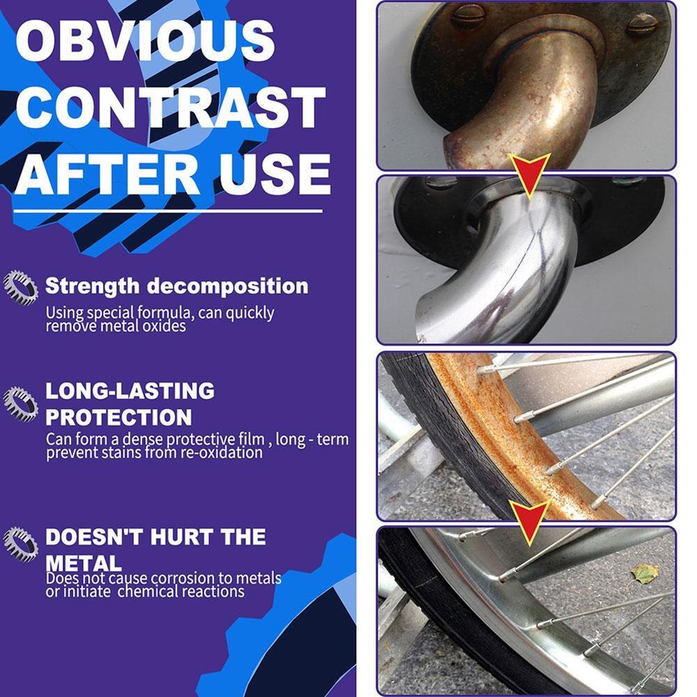 Multi-purpose Car Rust Removal Spray Rust Remover Rust Inhibitor Derusting US☆☆