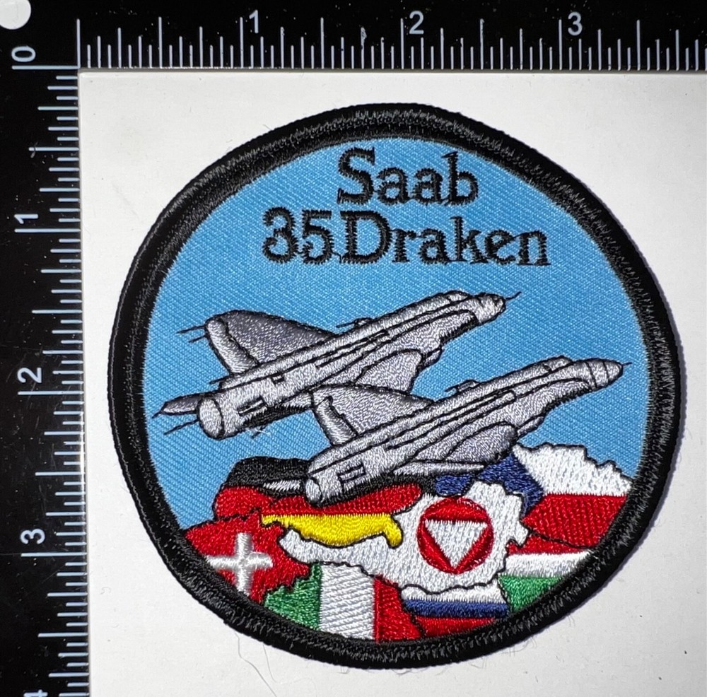 Swedish Air Force Draken 35 Fighter Interceptor Patch