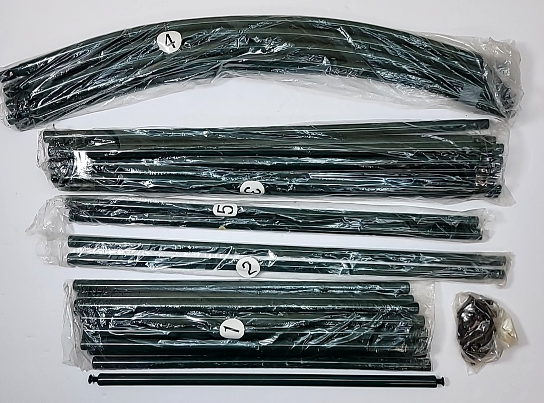 8ft. Green Metal Garden Arch- Arbor Trellis For Climbing Plants-Wedding