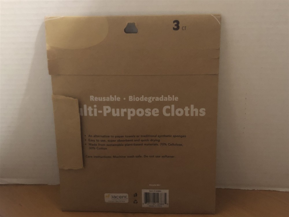 Biosmart Reusable Biodegradable Mutli Purpose Cloths 3ct