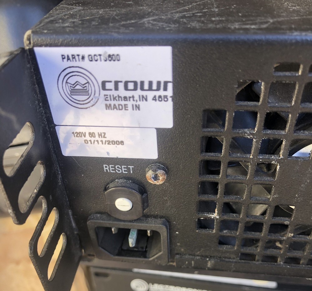 Crown Amplifier Ul6500 Untested As Is